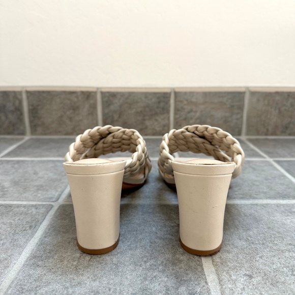 Anne Klein Braided Faux Leather Women’s Chunky Heel, Square Toe, Mule, Size 7 - Picture 5 of 6